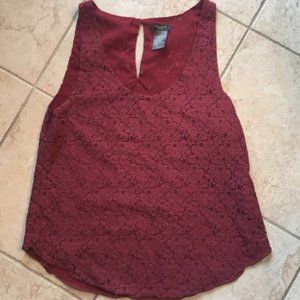 Talula Burgundy Lace Tank Top